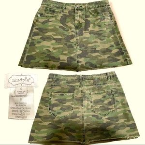 Mud Pie Stevie Skirt Camo Size Small